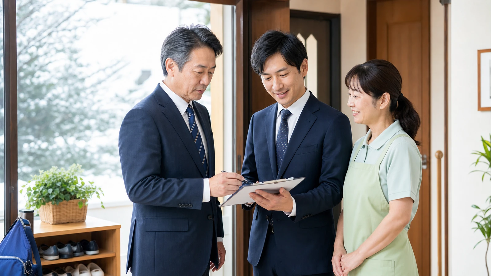 山形の訪問介護M&Aで冬季運営と事業承継を確認する関係者