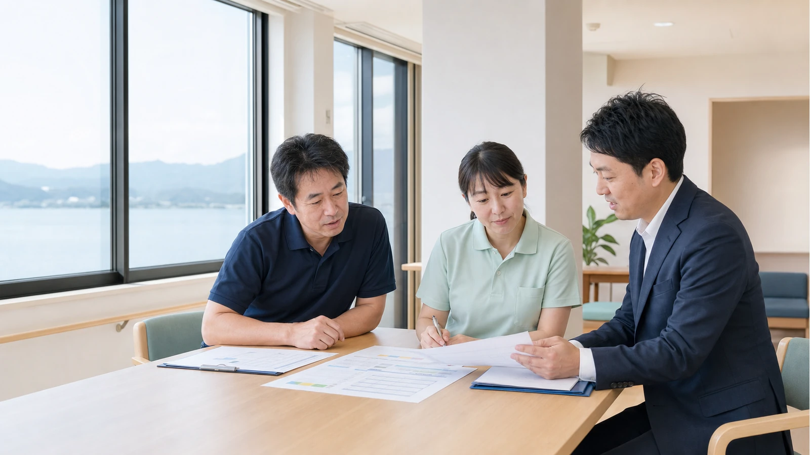 滋賀の障がい福祉M&Aで事業承継と人員配置を話し合う関係者